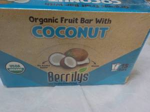 Beryls Organic Fruit Bars with Coconuts, 15 bars best date 012024