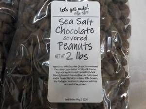 2 - 2 lb. Bags Chocolate Covered Peanuts Best By 05022024