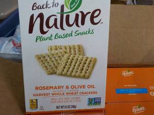 12 Back to Nature Rosemary and Olive Oil Whole Wheat Crackers 8.5 oz boxes past best date