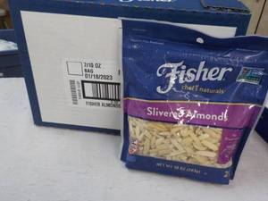 7 - 10 oz Fisher Silvered Almonds Best By 01182023
