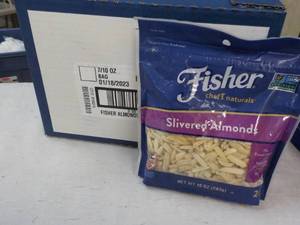 7 - 10 oz Fisher Silvered Almonds Best By 01182023