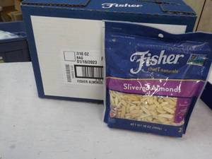 7 - 10 oz Fisher Silvered Almonds Best By 01182023