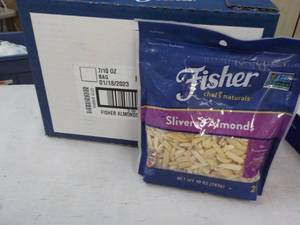 7 - 10 oz Fisher Silvered Almonds Best By 01182023