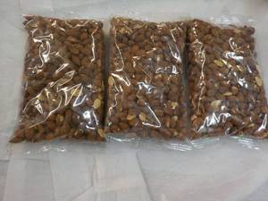 3 - 16 oz Bags Roasted No Salt Added Whole Almonds