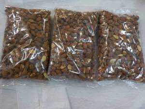 3 - 16 oz Bags Roasted No Salt Added Whole Almonds