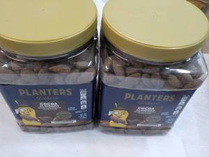 2 Planters Cocoa Almonds Delux 2 lb. 5 oz each
