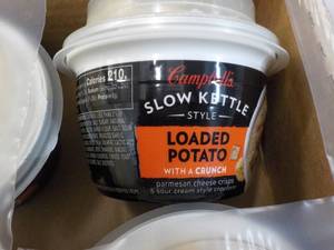 12 ct Campbells Slow Kettle Style Loaded Potato Soup with a Crunch best date 08152023