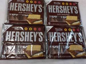 4 pkgs Hersheys Full Size Candy Bars- 6 each
