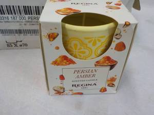 12 Persian Amber Regina Candles...