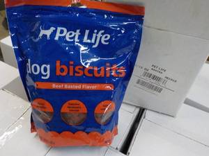 4 - 15 oz Bags Pet Life Beef Flavored Dog Biscuits
