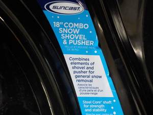 Suncast 18 Combo Snow Shovel and Pusher- made in USA