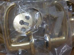 25 gold Door Handles and several for parts