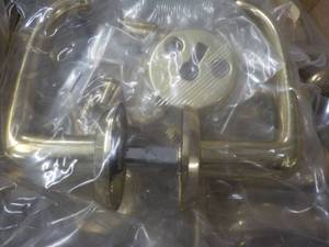 25 Gold Door Handles and extra Cover Plates