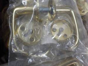 25 Gold Door Handles and extra Cover Plates