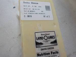 Swiss Cheese Refrigerated 6.94 lbs. Land O Lakes Best By 10232023