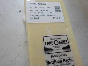 Swiss Cheese Refrigerated 6.94 lbs. Land O Lakes Best By 10232023