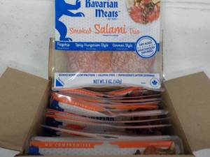 C - 12 x 5 oz Frozen Pkgs Bavarian Meats Smoked Salami Trio