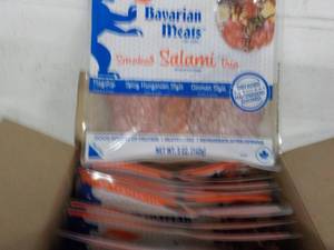 C - 12 x 5 oz Frozen Pkgs Bavarian Meats Smoked Salami Trio