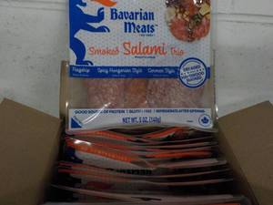 C - 12 x 5 oz Frozen Pkgs Bavarian Meats Smoked Salami Trio