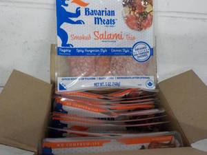 C - 12 x 5 oz Frozen Pkgs Bavarian Meats Smoked Salami Trio