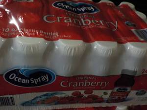 24 pack Ocean Spray Cranberry Juice 10 oz bottles