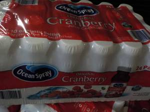 24 pack Ocean Spray Cranberry Juice 10 oz bottles