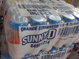 24 Pack Sunny D Orange Strawberry 6.75 oz Bottles