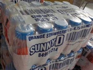 24 Pack Sunny D Orange Strawberry 6.75 oz Bottles