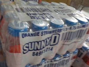 24 Pack Sunny D Orange Strawberry 6.75 oz Bottles