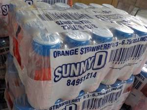 24 Pack Sunny D Orange Strawberry 6.75 oz Bottles