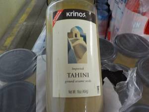 12 pack Krinos Tahini 1 lb. Jars Ground Sesame Seeds- high in protein