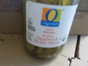 12 Kosher Sandwich Pickle Slices - 16 oz Jars Best By 08092023