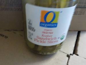 12 Kosher Sandwich Pickle Slices - 16 oz Jars Best By 08092023