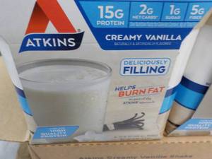 12 pack Atkins Creamy Vanilla Protein Shake best date 11-11-23