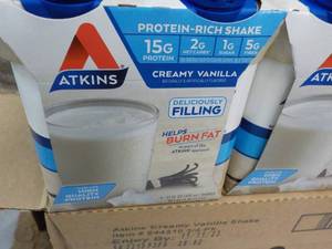 12 pack Atkins Creamy Vanilla Protein Shake best date 11-11-23