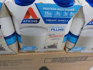12 pack Atkins Creamy Vanilla Protein Shake best date 11-11-23