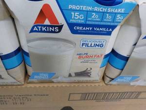 12 pack Atkins Creamy Vanilla Protein Shake best date 11-11-23
