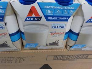 12 pack Atkins Creamy Vanilla Protein Shake best date 11-11-23