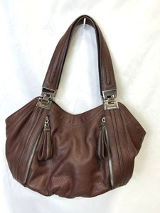 Makowsky Brown Leather Purse with Magnetic Close (9 Tall x 14 Wide)