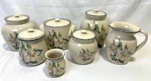 Vintage Home & Garden Party Magnolia Stoneware Pottery Collection