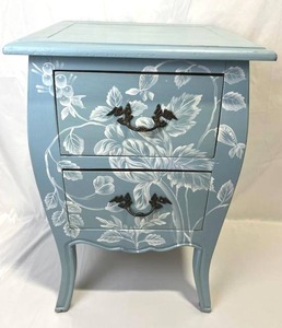 Decorative Hand Painted Wooden Nightstand (28 Tall x 17 Wide x 16 Deep)