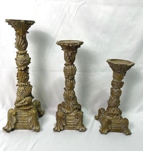 Decorative Candle Stands (18, 15, and 12 tall)