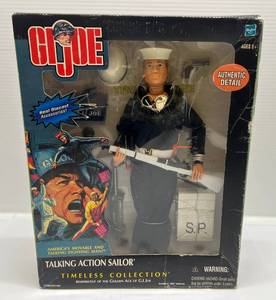 lot 201 image: 2002 Hasbro GI Joe Talking Action Sailor (NIB) Pull String Not Working