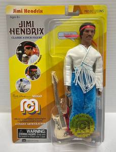 lot 202 image: 2018 MEGO Jimmy Hendrix Collectors 8 Figure Woodstock Concert (NIB)