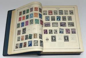 lot 282 image: Vintage International Postage Stamp Album With Misc. Stamps