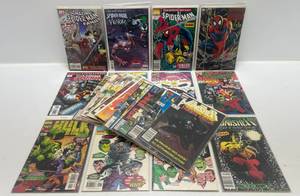 lot 310 image: Misc. Comics Including Spiderman And More (In Protecive Sleeves On Card)