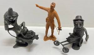 lot 45 image: 1960s Louis Marx Nutty Mads (The Way Out Racer) & (Drag Hag Bonny Blastin Babe AS SEEN) & Japanese Soldier