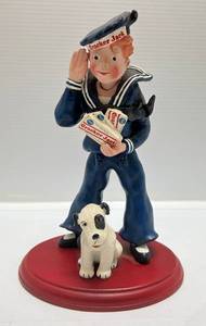 lot 78 image: 1997 Sailor Jack & Bingo Bordon (Cracker Jack) Advertising Figurine 12 Neck An Body Movable