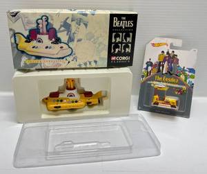 lot 91 image: 1997 Corgi Collector Club Beatles Yellow Submarine (NIB) & 2015 HotWheels The Beatles Yellow Submarine (NIB)