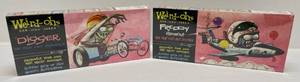 lot 106 image: 2006 Hawk Model Co. Weird-Ohs Car-Icky-Tures Monster Model Kits Including DIGGER The Way Out Dragster, FREDDY FLAMEOUT The Way Out Jet Jocket (Sealed)